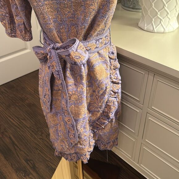 Cleobella Cassidy Purple Floral One Shoulder 100% Cotton-E1 - Picture 5 of 9